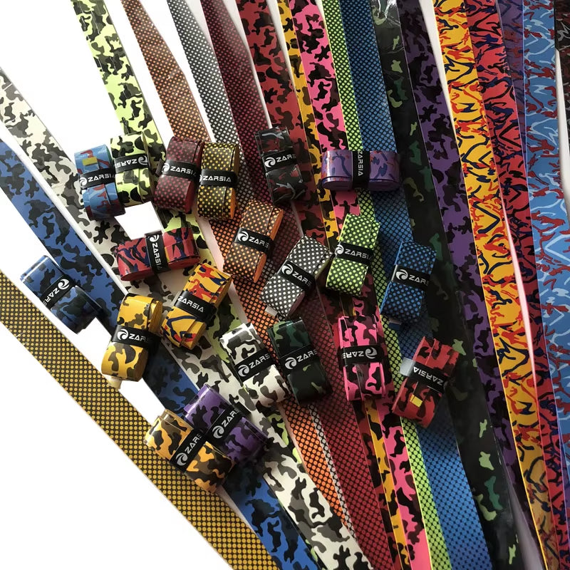 50Pcs Sticky Printing Tennis Overgrips Durable Badminton Racket Grips Sweatbands Squash Absorbed Wraps Tapes