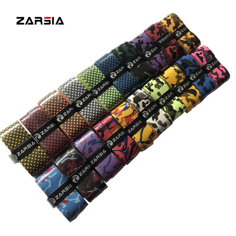 50Pcs Sticky Printing Tennis Overgrips Durable Badminton Racket Grips Sweatbands Squash Absorbed Wraps Tapes