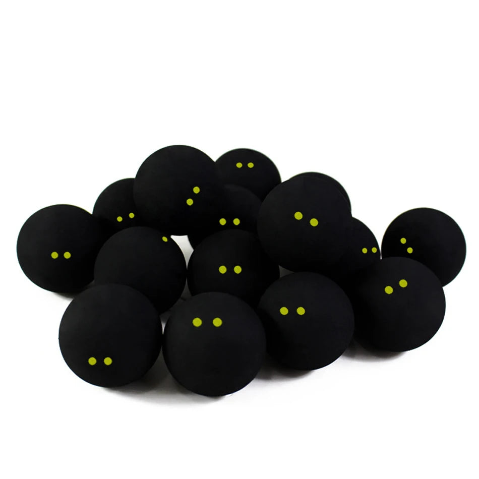 2 Pcs/ 4Pcs Rubber Squash Ball Double Yellow Point Squash Balls Training Speed Sports Rubber Bola Squash Ball Dot Squash Bola