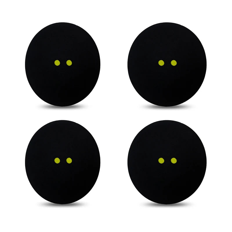 2 Pcs/ 4Pcs Rubber Squash Ball Double Yellow Point Squash Balls Training Speed Sports Rubber Bola Squash Ball Dot Squash Bola